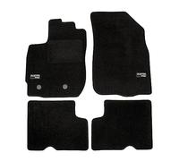 J&J AUTOMOTIVE | Logo Tapis De Sol Noir Velours sur Mesure pour Duster 2014-2017 4 pcs, Base Antidérapante, Tapis conducteur renforcé