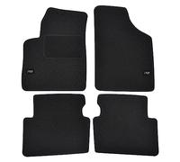 J&J AUTOMOTIVE | Logo Tapis De Sol Noir Velours sur Mesure pour i10 2008-2012 4 pcs, Base Antidérapante, Tapis conducteur renforcé