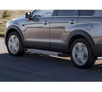 J&J AUTOMOTIVE Marche-Pieds Basic Aluminium seuil pour Chevrolet Captiva 2011-2015, Lot de 2 Pcs, Certificat ABE, Matériel de Montage Inclus