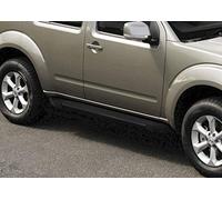 J&J AUTOMOTIVE Marche-Pieds Basic Noir Aluminium seuil pour Nissan Pathfinder R51 2004-2013, Lot de 2 Pcs, Certificat ABE, Matériel de Montage Inclus