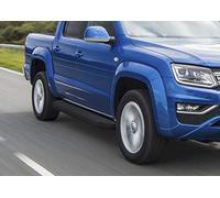 J&J AUTOMOTIVE | Marchepieds Premium Noir aluminium seuil avec Amarok 2016-2022, 2 pièces Marchepied avec ABE Certificat, Matériel de Montage