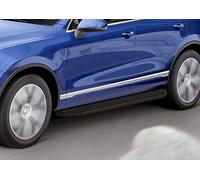 J&J AUTOMOTIVE | Marchepieds Premium Noir aluminium seuil avec Touareg 2010-2018, 2 pièces Marchepied avec ABE Certificat, Matériel de Montage
