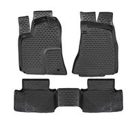 J&J AUTOMOTIVE Tapis de Sol 3D en Caoutchouc TPE pour Chrysler 300C 2004-2012, Noir, Bord Surélevé, 4 Pièces