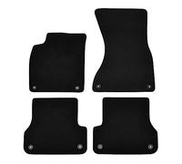 J&J AUTOMOTIVE Tapis de Sol de qualité supérieure Noir pour Audi A6 C7 2011-2018 4pcs, Ajustement Précis, Base Antidérapante, Zone des Pédales Renforcée