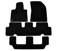 J&J AUTOMOTIVE | Tapis de Sol de qualité supérieure Noir pour C4 Grand Picasso 6 pcs, Ajustement Précis, Base Antidérapante, avec Attaches