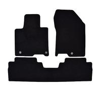 J&J AUTOMOTIVE Tapis de Sol de qualité supérieure Noir pour Hyundai Santa Fe 2018-2020 4pcs, Ajustement Précis, Base Antidérapante, Zone des Pédales Renforcée
