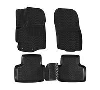 J&J AUTOMOTIVE | Tapis De Sol en Caoutchouc 3D Exclusive Compatible avec C4 Aircross Depuis 2012, Bord Haut, Inodore, Noir, Antidérapant