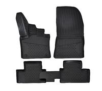 J&J AUTOMOTIVE | Tapis De Sol en Caoutchouc 3D Exclusive Compatible avec Captur Depuis 2019 4pcs, Bord Haut, Noir, Antidérapant, Toutes Saisons