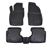 J&J AUTOMOTIVE | Tapis De Sol en Caoutchouc 3D Exclusive Compatible avec Focus 2 2005-2010, Bord Haut, Noir, Antidérapant, Toutes Saisons