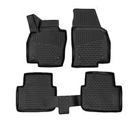J&J AUTOMOTIVE | Tapis De Sol en Caoutchouc 3D Exclusive Compatible avec Kamiq Depuis 2019 4pcs, Bord Haut, Noir, Antidérapant, Toutes Saisons