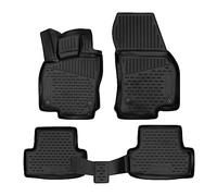 J&J AUTOMOTIVE | Tapis De Sol en Caoutchouc 3D Exclusive Compatible avec Karoq Depuis 2017 4pcs (sans Coffre sous siège conducteur), Antidérapant