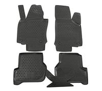 J&J AUTOMOTIVE | Tapis De Sol en Caoutchouc 3D Exclusive Compatible avec Octavia 2 2004-2013, Bord Haut, Noir, Antidérapant, Toutes Saisons