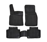 J&J AUTOMOTIVE | Tapis De Sol en Caoutchouc 3D Exclusive Compatible avec Touareg 3 Depuis 2018, Bord Haut, Inodore, Noir, Antidérapant