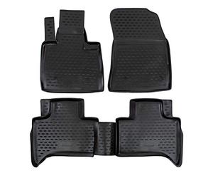 J&J AUTOMOTIVE | Tapis De Sol en Caoutchouc 3D Exclusive Compatible avec X5 E53 2000-2006, Bord Haut, Noir, Antidérapant, Toutes Saisons