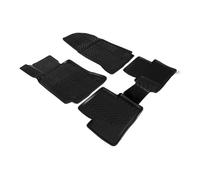 J&J AUTOMOTIVE | Tapis De Sol en Caoutchouc 3D Exclusive Compatible avec C-Klasse W204 / S204 2007-2014, Bord Haut, Inodore, Noir, Antidérapant