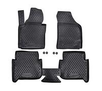 J&J AUTOMOTIVE Tapis de Sol en Caoutchouc 3D Exclusive pour Volkswagen Touran 1 2003-2015, Bord Haut, Noir, Antidérapant, Toutes Saisons, Ajustement Spécifique sur Mesure