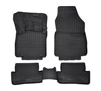 J&J AUTOMOTIVE | Tapis De Sol en Caoutchouc TPE Toutes Saisones pour Clio 4 2012-2019 Système de Fixation Bord Haut Noir Antidérapant Toutes Saisons