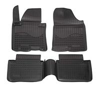 J&J AUTOMOTIVE | Tapis De Sol en Caoutchouc TPE Toutes Saisones pour I30 2012-2017 Système de Fixation Bord Haut Noir Antidérapant Toutes Saisons