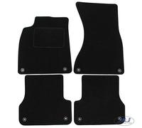 J&J AUTOMOTIVE Tapis de Sol en Velours Noir sur Mesure pour Audi A6 C7 / A7 C7 2011-2018, Ajustement Précis, Base Antidérapante, Zone des Pédales Renforcée
