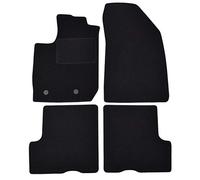 J&J AUTOMOTIVE Tapis de Sol en Velours Noir sur Mesure pour Dacia Duster 2018-2024, Ajustement Précis, Base Antidérapante, Zone des Pédales Renforcée