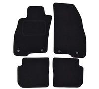 J&J AUTOMOTIVE Tapis de Sol en Velours Noir sur Mesure pour Fiat Punto 2012-2018, Ajustement Précis, Base Antidérapante, Zone des Pédales Renforcée