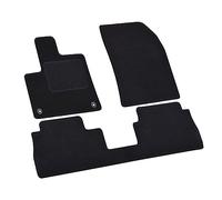 J&J AUTOMOTIVE Tapis de Sol en Velours Noir sur Mesure pour Kia Venga 2009-2018 3pcs, Ajustement Précis, Base Antidérapante, Zone des Pédales Renforcée