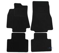 J&J AUTOMOTIVE Tapis de Sol en Velours Noir sur Mesure pour Mercedes W169, Ajustement Précis, Base Antidérapante, Zone des Pédales Renforcée