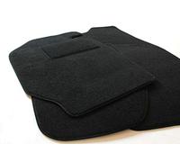 J&J AUTOMOTIVE Tapis de Sol en Velours Noir sur Mesure pour Nissan Navara D40 2005-2015, Ajustement Précis, Base Antidérapante, Zone des Pédales Renforcée
