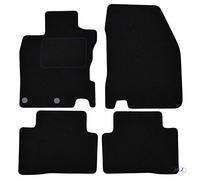 J&J AUTOMOTIVE Tapis de Sol en Velours Noir sur Mesure pour Nissan X-Trail T32 2014-2016, Ajustement Précis, Base Antidérapante, Zone des Pédales Renforcée