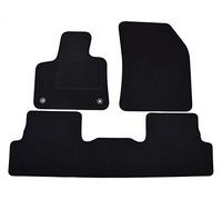 J&J AUTOMOTIVE Tapis de Sol en Velours Noir sur Mesure pour Peugeot 3008 2017-2024, Ajustement Précis, Base Antidérapante, Zone des Pédales Renforcée