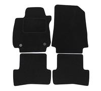 J&J AUTOMOTIVE Tapis de Sol en Velours Noir sur Mesure pour Renault Clio 4 2012-2019, Ajustement Précis, Base Antidérapante, Zone des Pédales Renforcée