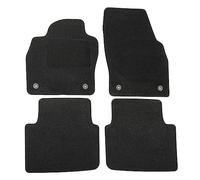 J&J AUTOMOTIVE Tapis de Sol en Velours Noir sur Mesure pour Skoda Scala Depuis 2018 4pcs, Ajustement Précis, Base Antidérapante, Zone des Pédales Renforcée
