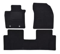 J&J AUTOMOTIVE Tapis de Sol en Velours Noir sur Mesure pour Toyota Avensis 2009-2017 4pcs, Ajustement Précis, Base Antidérapante, Zone des Pédales Renforcée