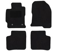 J&J AUTOMOTIVE Tapis de Sol en Velours Noir sur Mesure pour Toyota Prius 2004-2010 4pcs, Ajustement Précis, Base Antidérapante, Zone des Pédales Renforcée