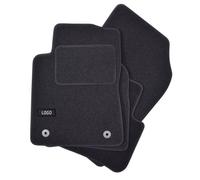 J&j Automotive Tapis De Sol Noir Velours Compatible Avec Mercedes C 126 Sec 1981-1991 4pcs