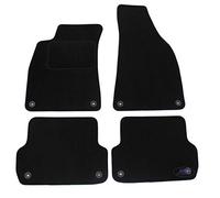 J&J AUTOMOTIVE | Tapis De Sol Noir Velours sur Mesure pour A4 B6 / B7 2000-2008, Base Antidérapante, Renforcée dans la Zone de la Pédale