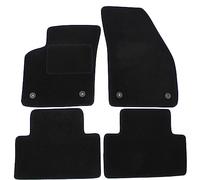 J&J AUTOMOTIVE | Tapis De Sol Noir Velours sur Mesure pour C30 2007-2013 4 pcs, Base Antidérapante, Renforcée dans la Zone de la Pédale, avec Attaches