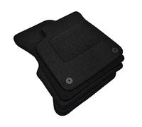 J&J AUTOMOTIVE | Tapis De Sol Noir Velours sur Mesure pour CLK W209, C209 2002-2009 4 pcs, Base Antidérapante,Tapis conducteur renforcé, avec Attaches