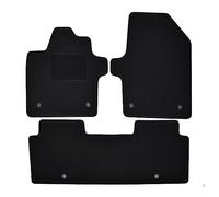 J&J AUTOMOTIVE | Tapis De Sol Noir Velours sur Mesure pour EV6 Depuis 2022 3 pcs, Base Antidérapante,Tapis conducteur renforcé, avec Attaches