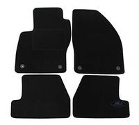 J&J AUTOMOTIVE | Tapis De Sol Noir Velours sur Mesure pour Focus 3 2010-2018, Base Antidérapante, Renforcée dans la Zone de la Pédale