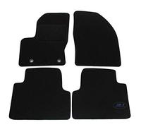J&J AUTOMOTIVE | Tapis De Sol Noir Velours sur Mesure pour Focus C-Max 2003-2010, Base Antidérapante, Renforcée dans la Zone de la Pédale
