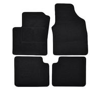J&J AUTOMOTIVE | Tapis De Sol Noir Velours sur Mesure pour KA 2009-2012 4 pcs, Base Antidérapante, Renforcée dans la Zone de la Pédale, avec Attaches