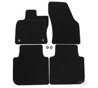 J&J AUTOMOTIVE | Tapis De Sol Noir Velours sur Mesure pour Kodiaq Depuis 2017, Base Antidérapante, Renforcée dans la Zone de la Pédale