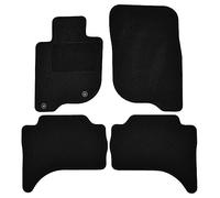 J&J AUTOMOTIVE | Tapis De Sol Noir Velours sur Mesure pour L200 2015-2018 4 pcs, Base Antidérapante,Tapis conducteur renforcé, avec Attaches