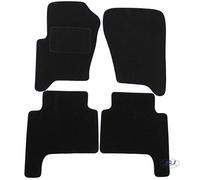 J&J AUTOMOTIVE | Tapis De Sol Noir Velours sur Mesure pour Range Rover Sport L320 2005-2012, Base Antidérapante, Renforcée dans la Zone de la Pédale