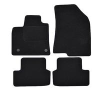 J&J AUTOMOTIVE | Tapis De Sol Noir Velours sur Mesure pour Sandero Depuis 2020 4 pcs, Base Antidérapante,Tapis conducteur renforcé, avec Attaches