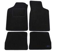 J&J AUTOMOTIVE | Tapis De Sol Noir Velours sur Mesure pour Saxo 4P. Berlina 1996-2004, Base Antidérapante, Renforcée dans la Zone de la Pédale