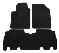 J&J AUTOMOTIVE | Tapis De Sol Noir Velours sur Mesure pour Yaris Verso 1999-2005 3 pcs, Base Antidérapante,Tapis conducteur renforcé, avec Attaches