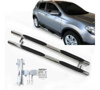 J&J AUTOMOTIVE | Tubes Marche-Pieds Latéraux Marche Pieds Compatible avec Qashqai J10 2007-2013, 2 pcs D+G, d'installation et de Fixation