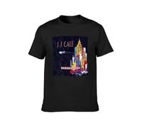 J J Cale Travel Log Mens T-Shirt Casual Cotton Tees Tops Black M